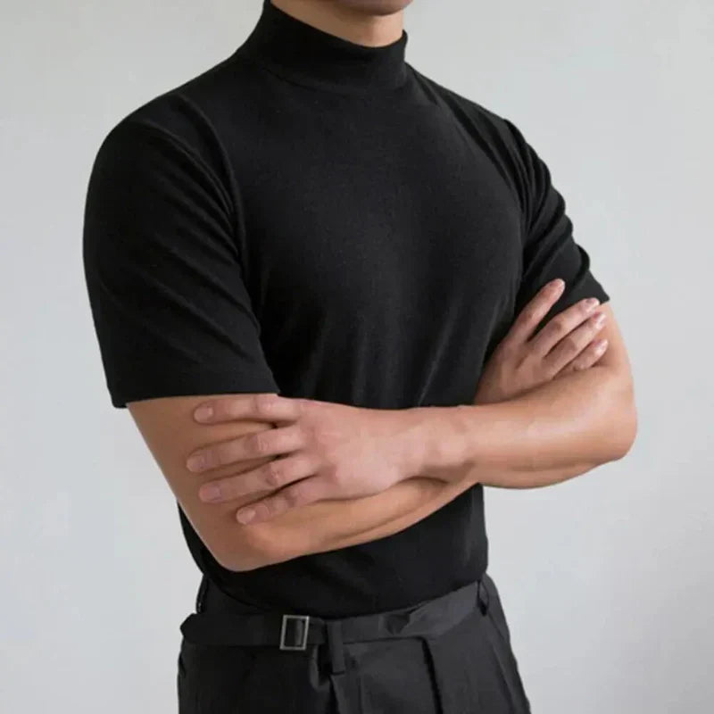 T-shirt à col montant pour homme, décontracté, pour un usage quotidien