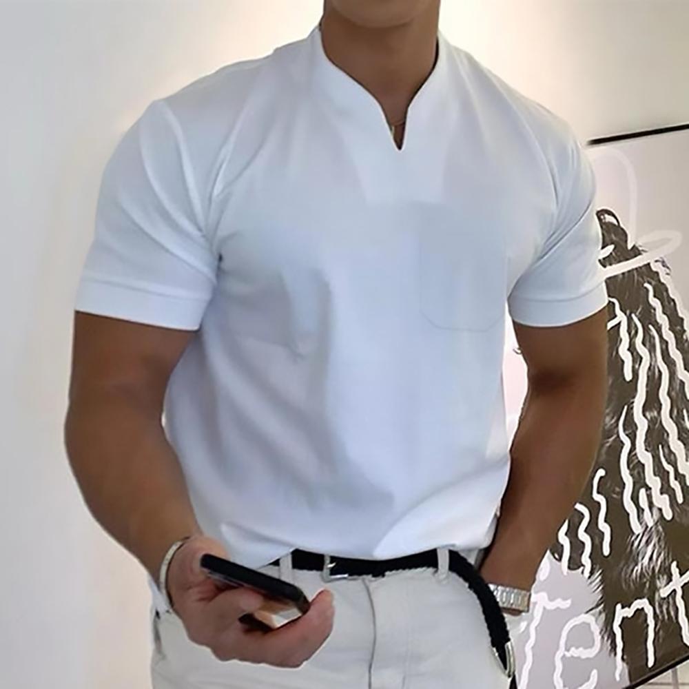 T-shirt à col officier pour homme