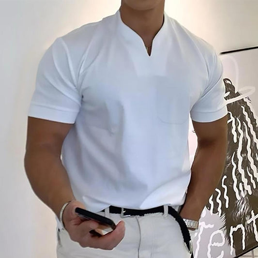 T-shirt à col officier pour homme