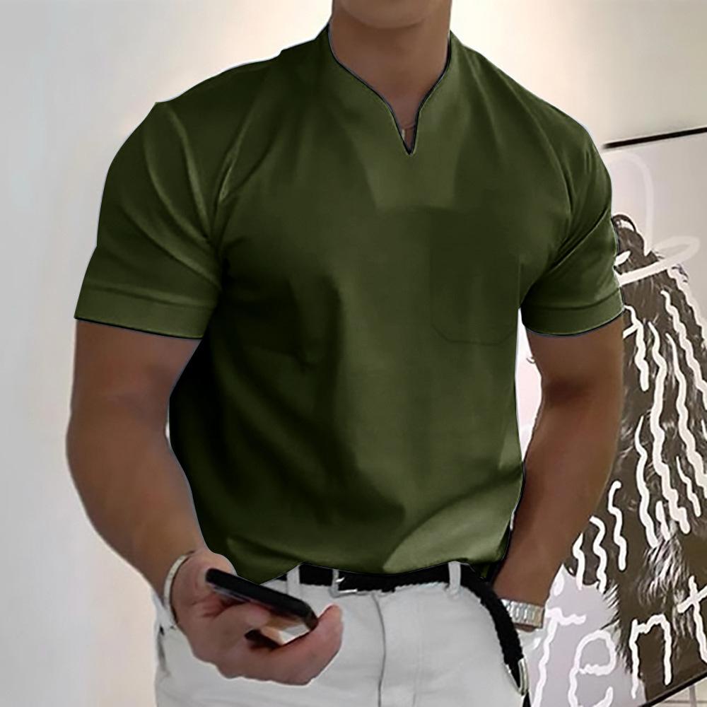 T-shirt à col officier pour homme