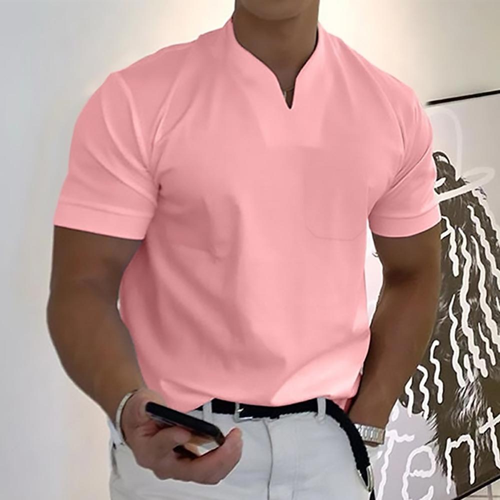 T-shirt à col officier pour homme