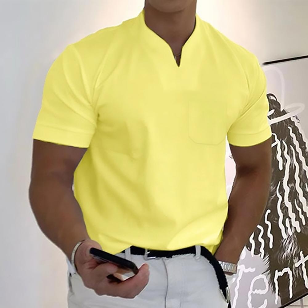 T-shirt à col officier pour homme