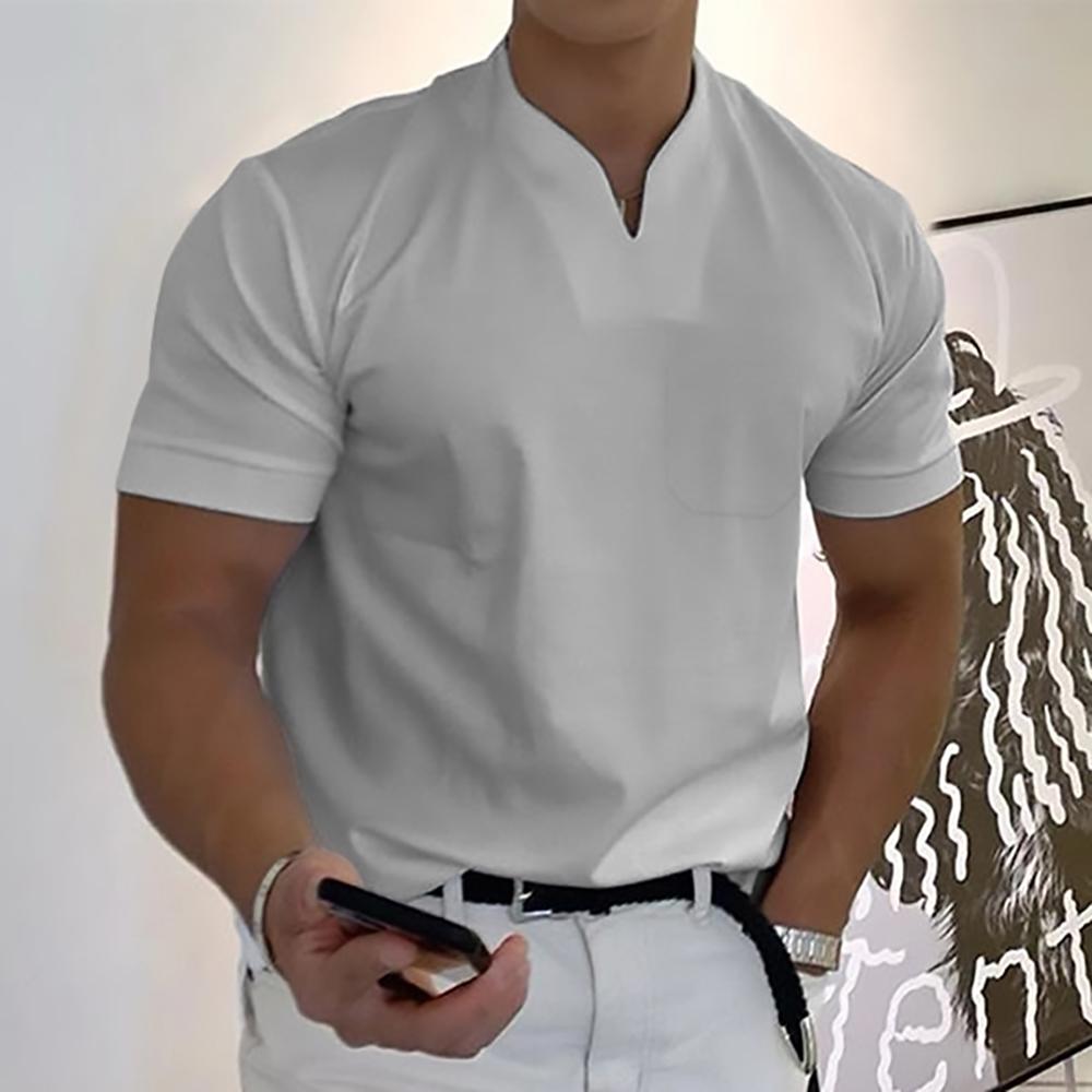 T-shirt à col officier pour homme