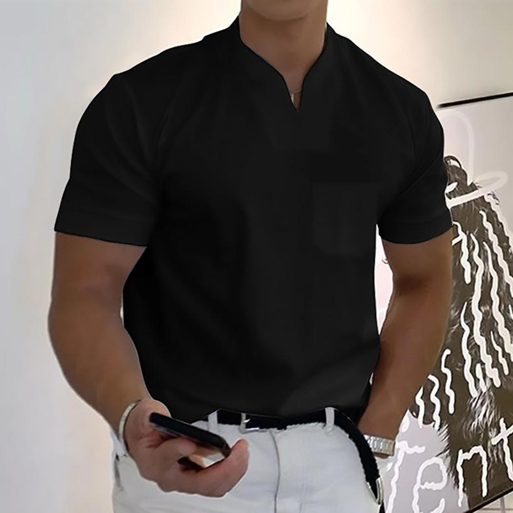 T-shirt à col officier pour homme