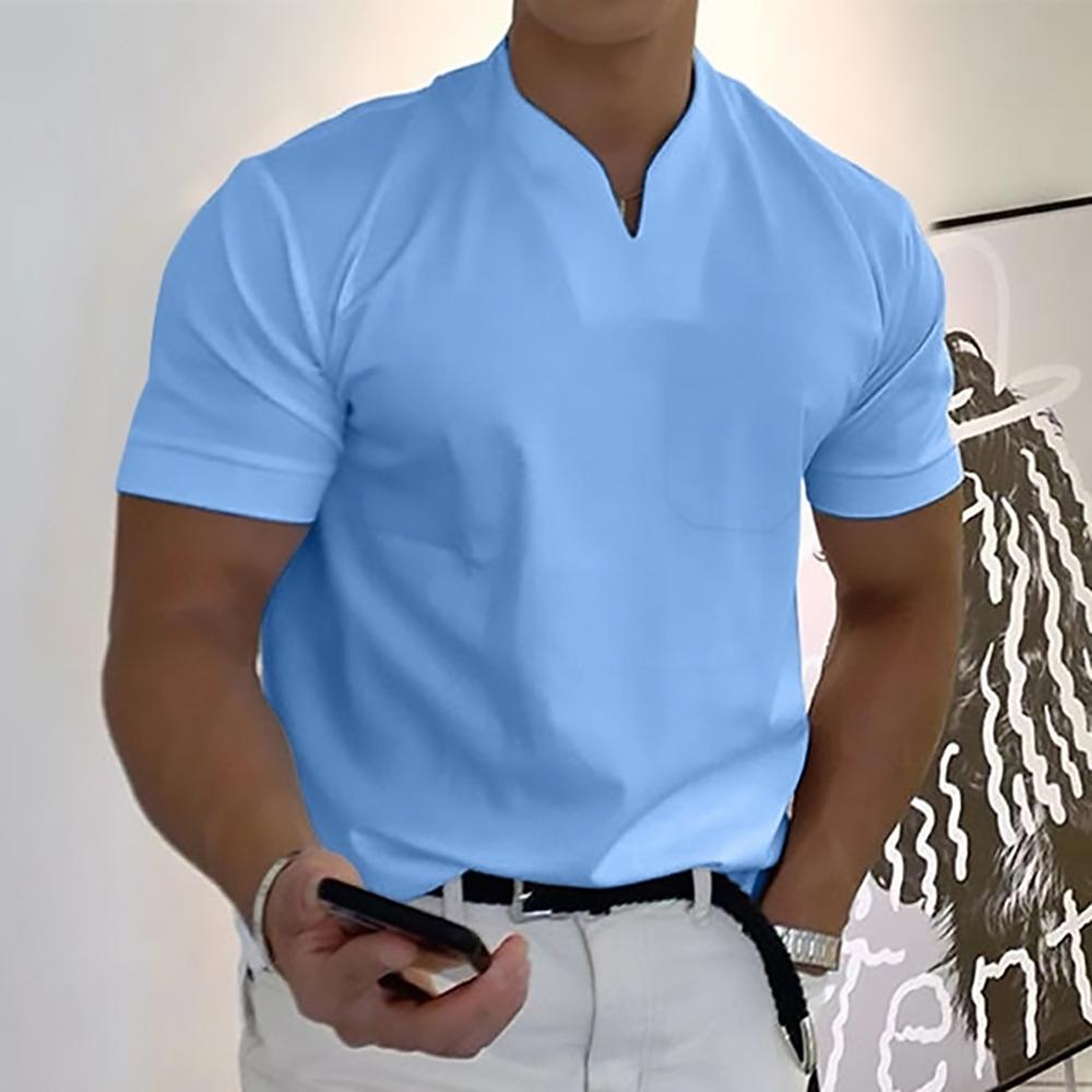 T-shirt à col officier pour homme