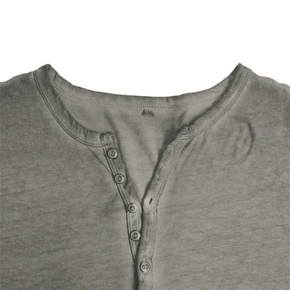 T-shirt à manches longues à boutons pour homme