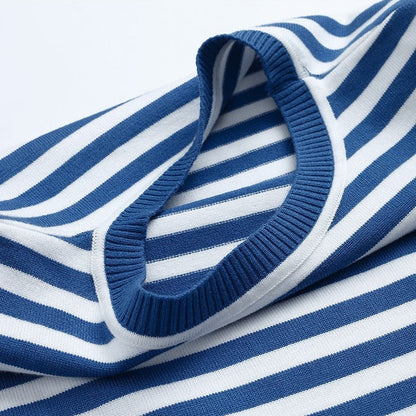 T-shirt à manches longues à rayures pour femme