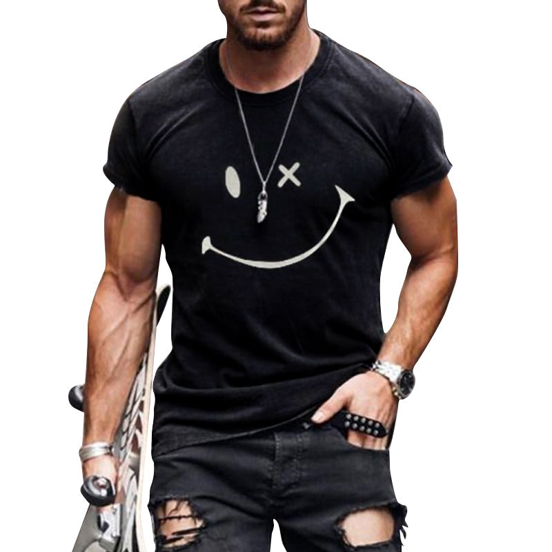 T-shirt homme à motif smiley