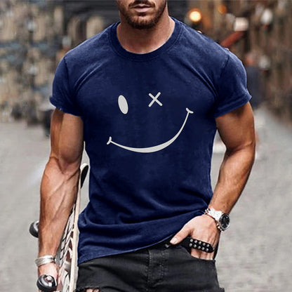 T-shirt homme à motif smiley