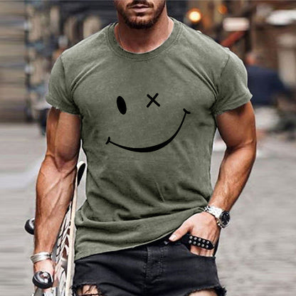 T-shirt homme à motif smiley