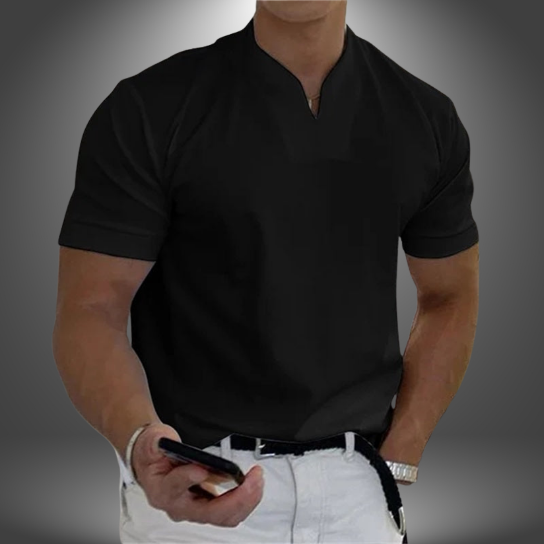 T-shirt homme col en V, manches courtes