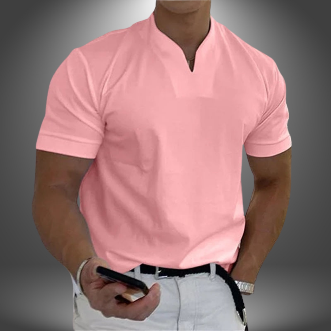 T-shirt homme col en V, manches courtes