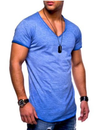 T-shirt homme col V coupe slim
