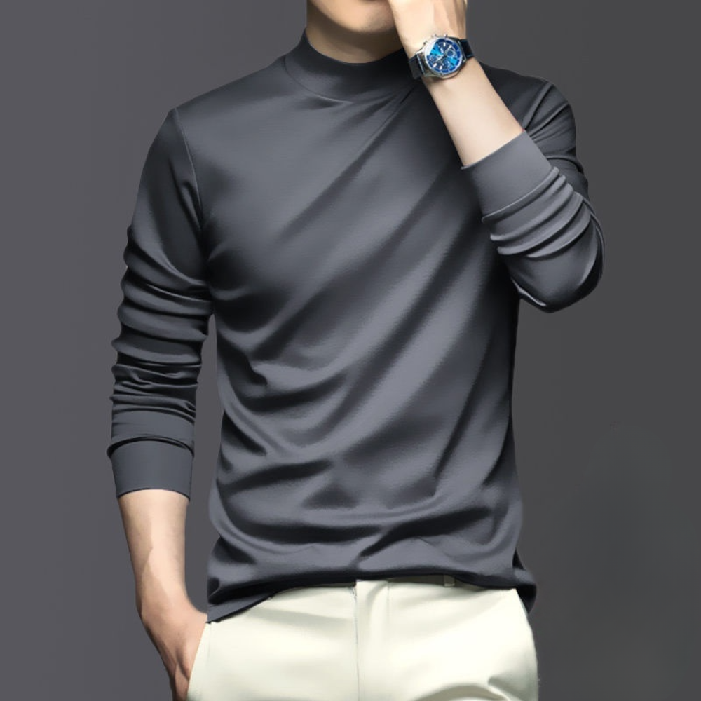 T-shirt pour homme à manches longues coupe slim
