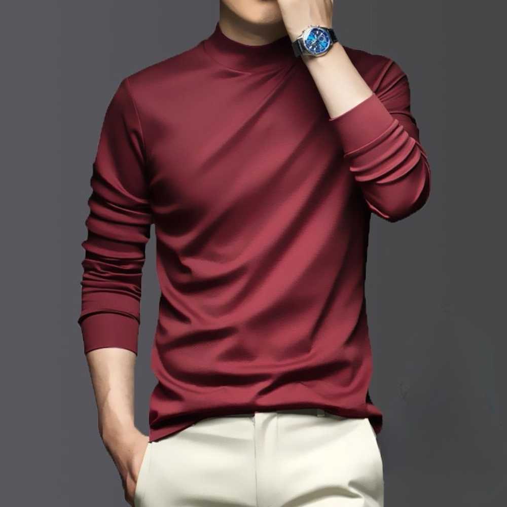T-shirt pour homme à manches longues coupe slim