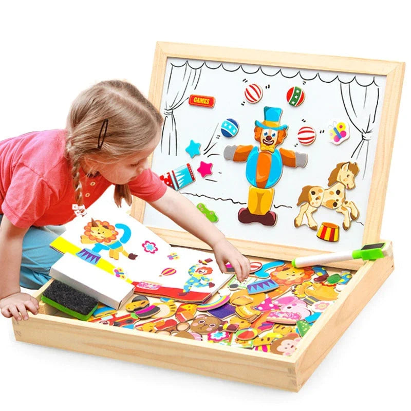 Tableau magnétique de dessin et de puzzles
