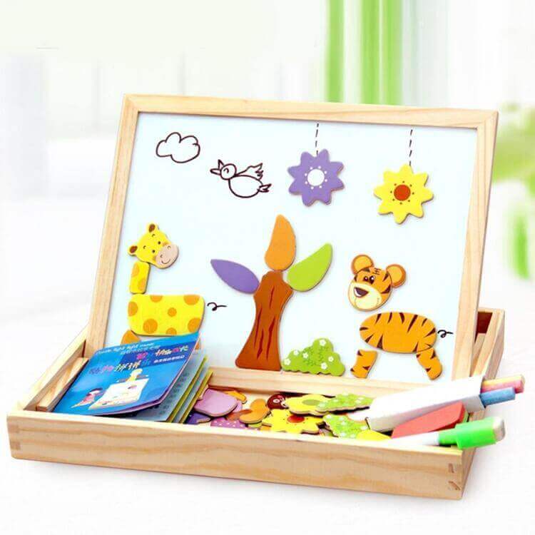 Tableau magnétique de dessin et de puzzles
