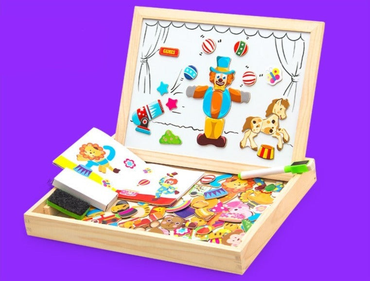 Tableau magnétique de dessin et de puzzles