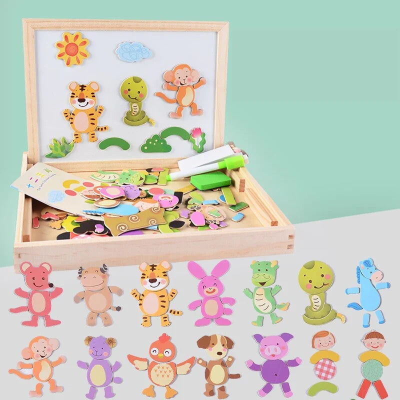 Tableau magnétique de dessin et de puzzles