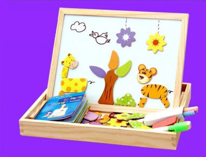 Tableau magnétique de dessin et de puzzles