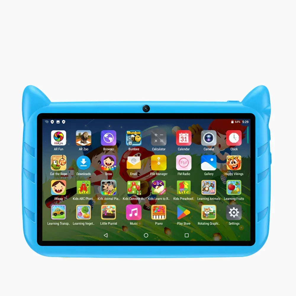 Tablette pour enfants 7 pouces - Wi‑Fi 5G - 4 Go de RAM - 64 Go de ROM