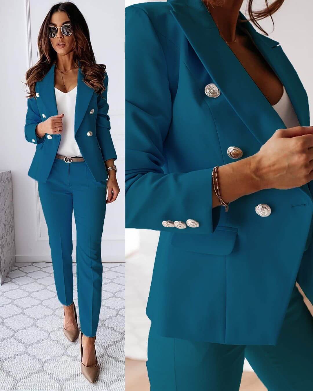 Tailleur pour femme - veste et pantalon cintrés élégants