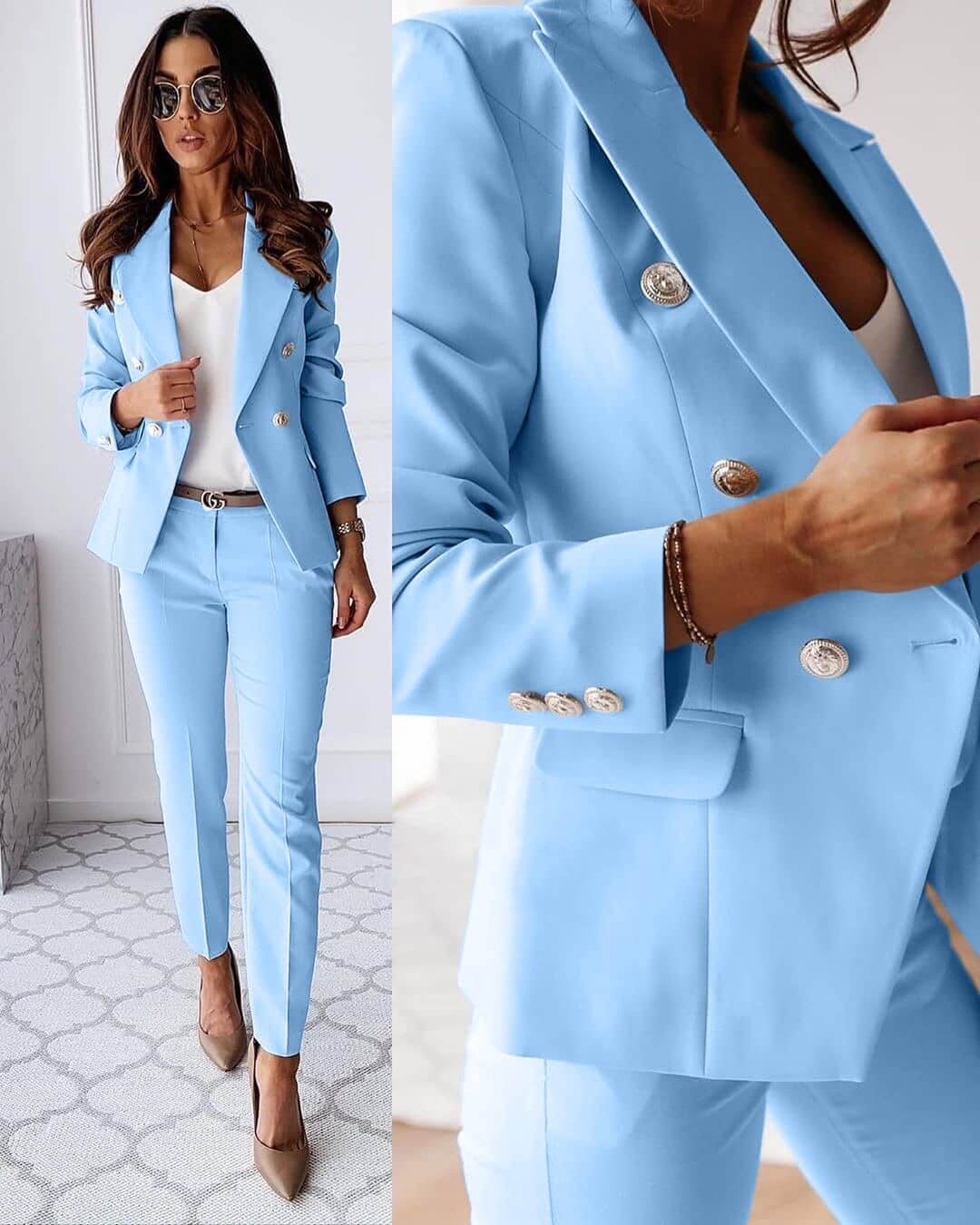 Tailleur pour femme - veste et pantalon cintrés élégants
