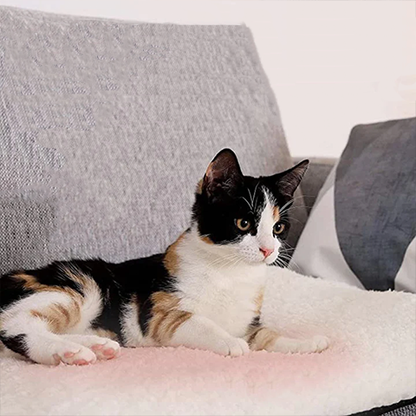 Tapis auto-chauffant pour chat - luxueux, pelucheux, sans électricité