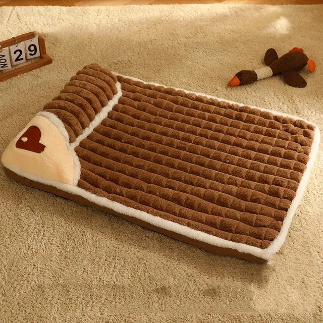 Tapis d’hiver de luxe pour chien - lit en peluche chaud pour chiens de petite et moyenne taille