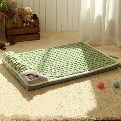 Tapis d’hiver de luxe pour chien - lit en peluche chaud pour chiens de petite et moyenne taille