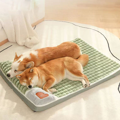 Tapis d’hiver de luxe pour chien - lit en peluche chaud pour chiens de petite et moyenne taille