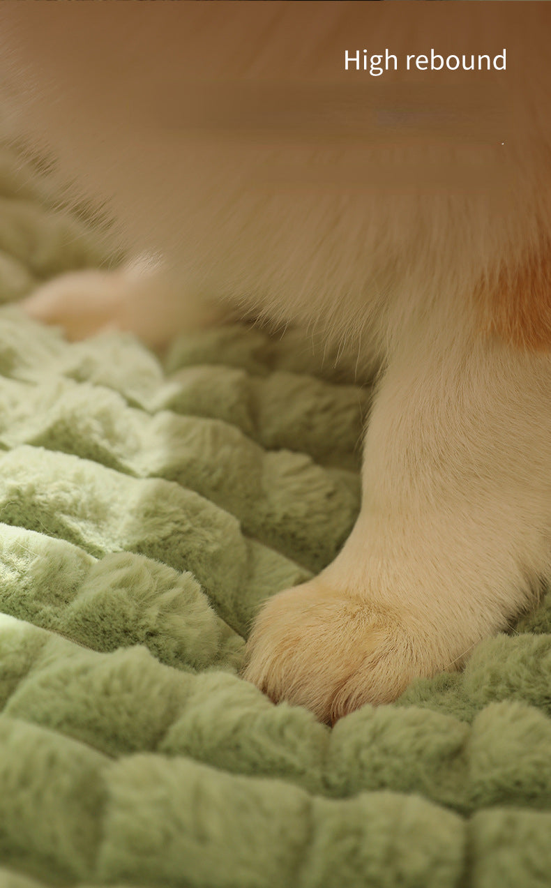 Tapis d’hiver de luxe pour chien - lit en peluche chaud pour chiens de petite et moyenne taille