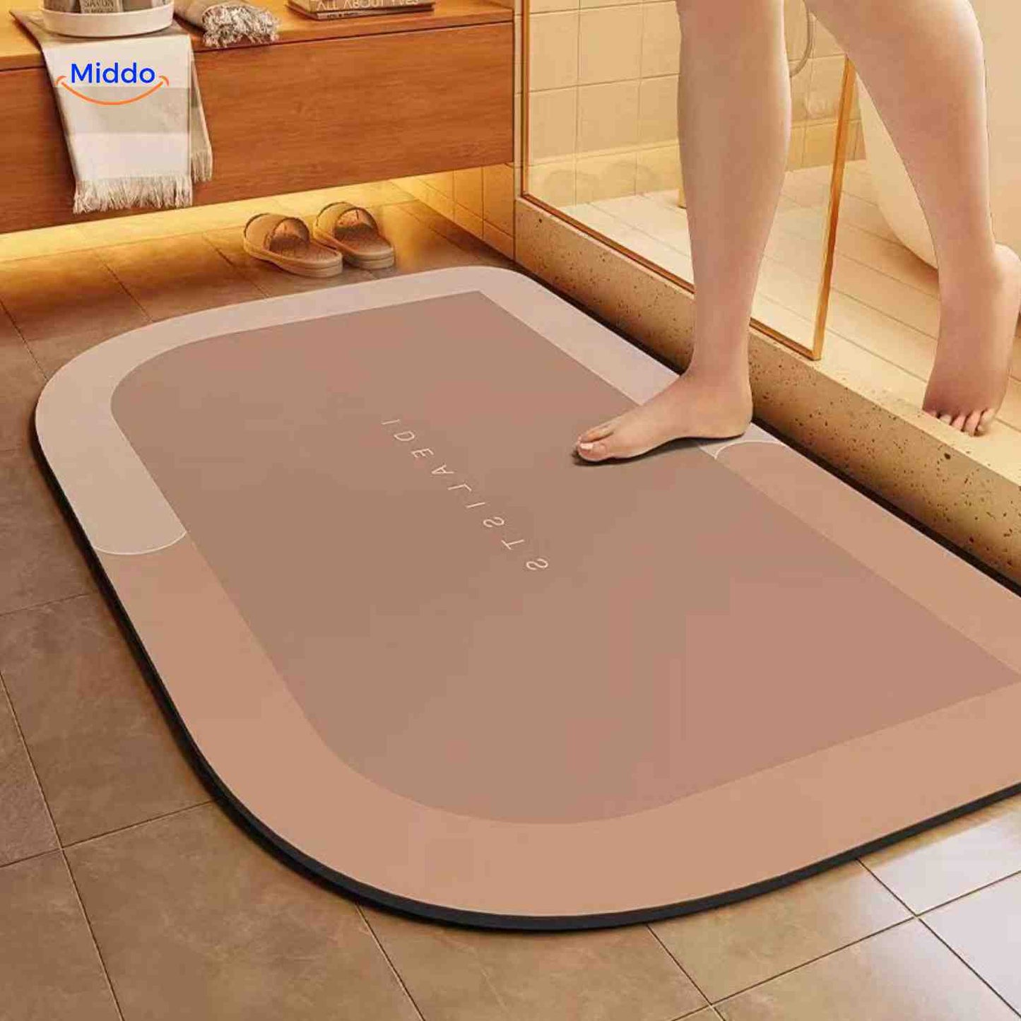 Tapis de bain | à séchage rapide, antidérapant et absorbant l’eau