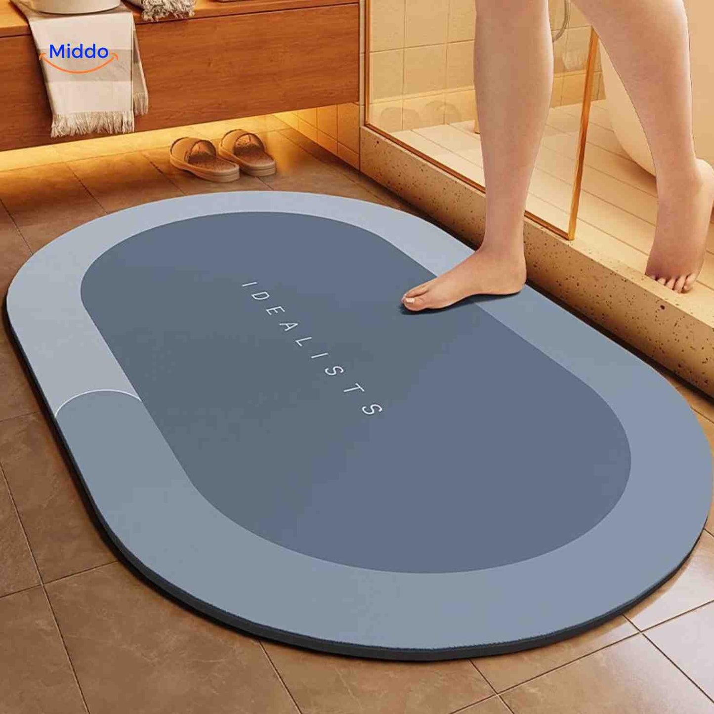 Tapis de bain | à séchage rapide, antidérapant et absorbant l’eau
