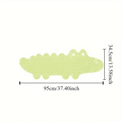 Tapis de bain antidérapant pour enfants crocodile - sûr et ludique