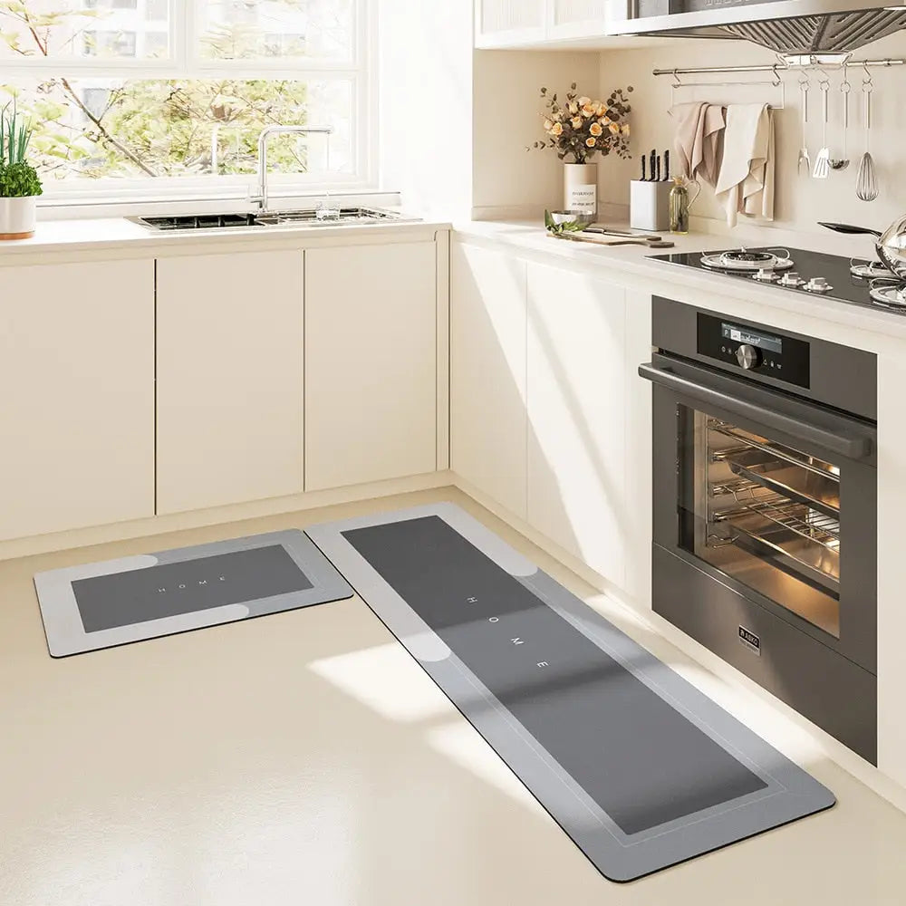 Tapis de cuisine confortable, imperméable et antidérapant en polymères absorbants