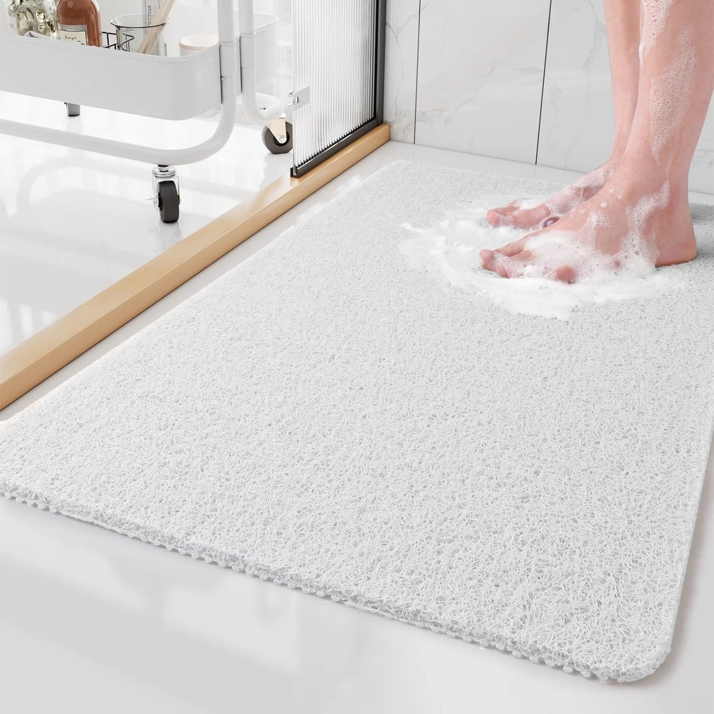 Tapis de douche sécurisant | antidérapant et doux pour les pieds