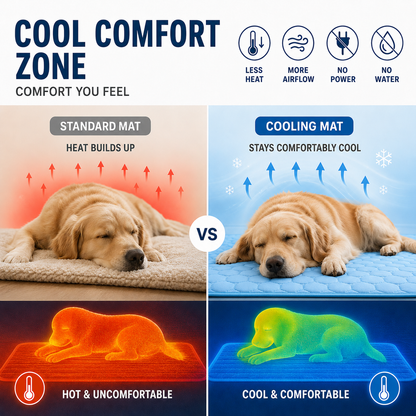 Tapis rafraîchissant matelassé pour animaux de compagnie