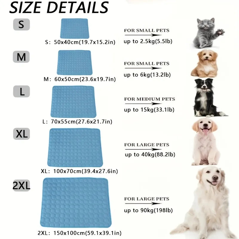 Tapis rafraîchissant pour chien très grand format | Couchage d’été pour petits et grands chiens | Couverture résistante pour chats et protection de canapé - Couverture réfrigérante