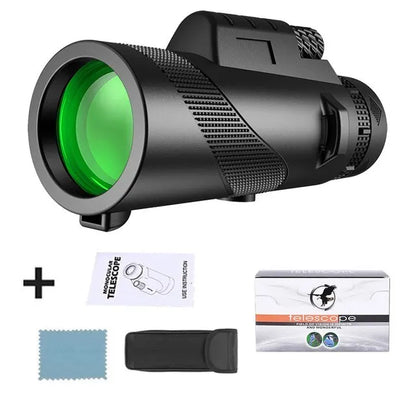 Télescope monoculaire 80x100 HD à zoom: puissant et portable pour la chasse, le camping et l’exploration en voyage en plein air