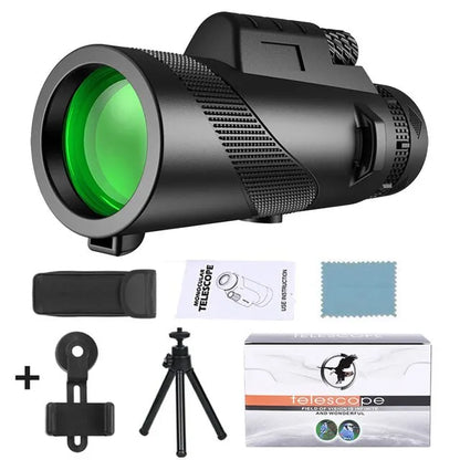Télescope monoculaire 80x100 HD à zoom: puissant et portable pour la chasse, le camping et l’exploration en voyage en plein air