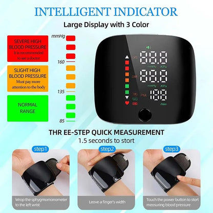 Tensiomètre intelligent au poignet, électronique portable avec alertes vocales