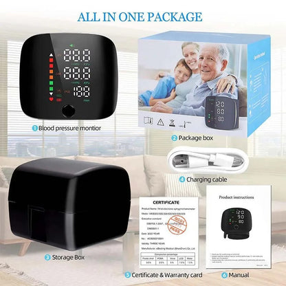 Tensiomètre intelligent au poignet, électronique portable avec alertes vocales