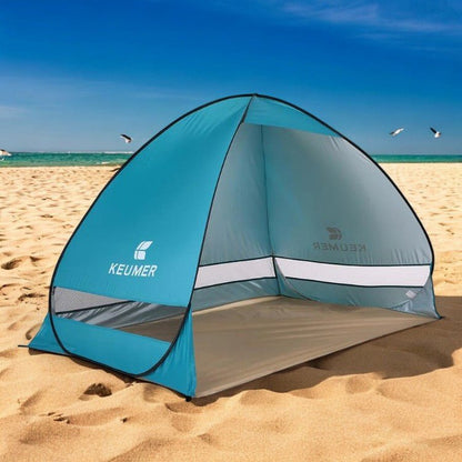 Tente de plage pop-up familiale avec protection UV et protection contre le vent