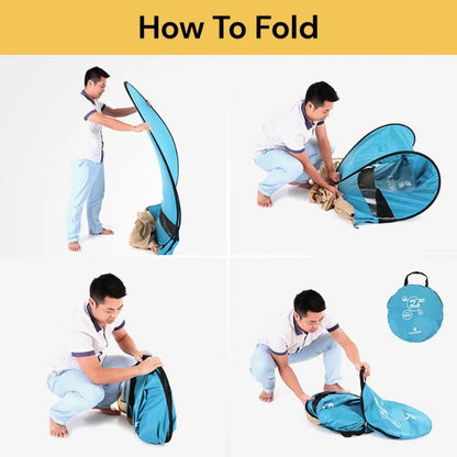 Tente de plage pop-up familiale avec protection UV et protection contre le vent