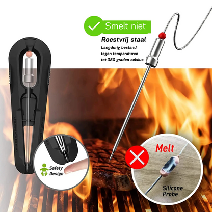 Thermomètre de température pour barbecue avec IA + application mobile gratuite