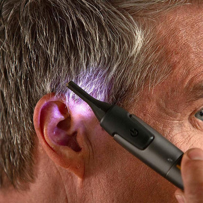 Tondeuse de précision professionnelle ultra-fine | lames en acier inoxydable au titane | éclairage LED intégré | technologie de micro-oscillation | pour le nez, les oreilles et les contours