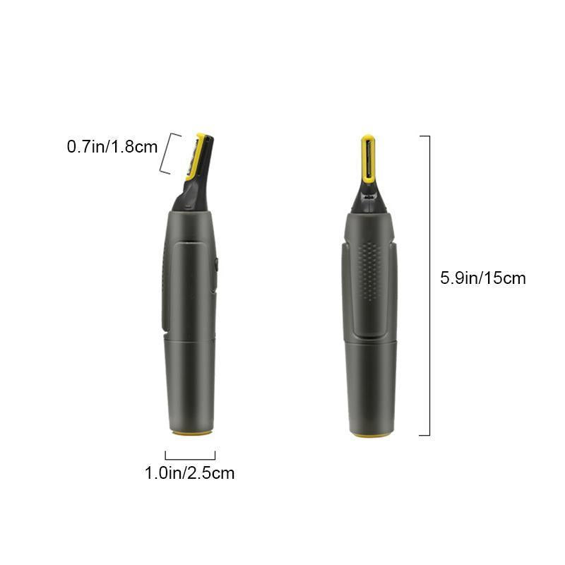 Tondeuse de précision professionnelle ultra-fine | lames en acier inoxydable au titane | éclairage LED intégré | technologie de micro-oscillation | pour le nez, les oreilles et les contours