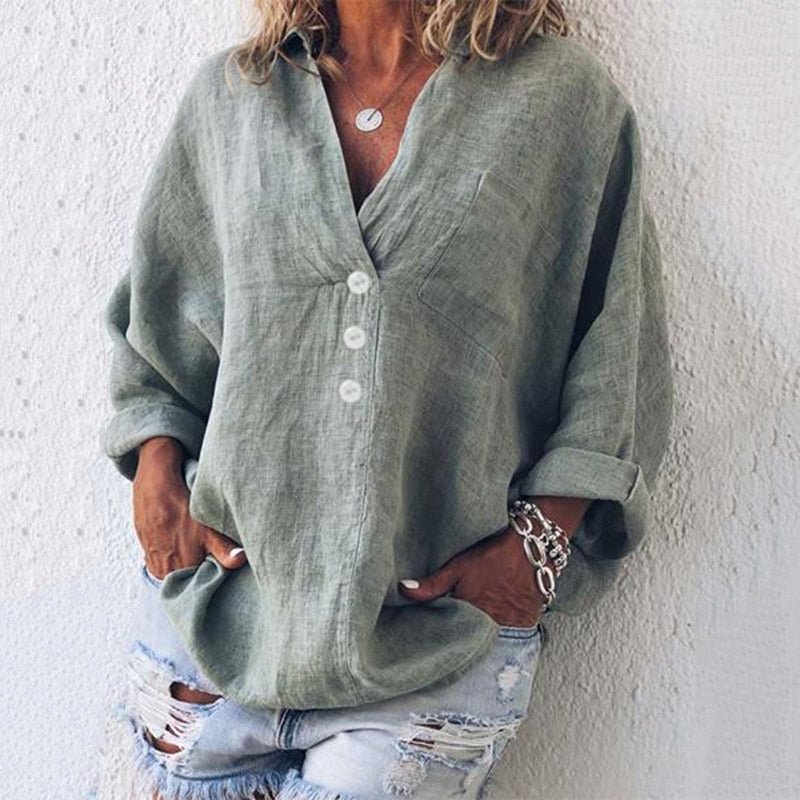 Top boutonné femme