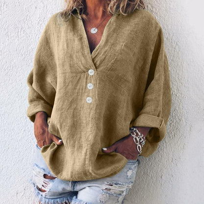 Top boutonné femme